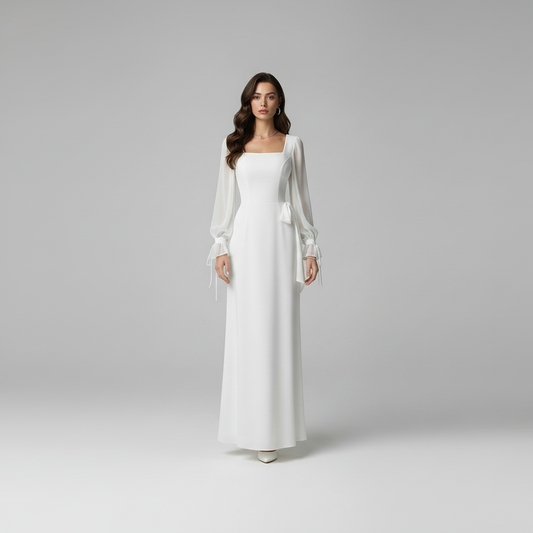Elegant Long Sleeve Maxi Dress | Women's Wedding Guest Dress