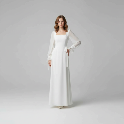 Elegant Long Sleeve Maxi Dress | Women's Wedding Guest Dress