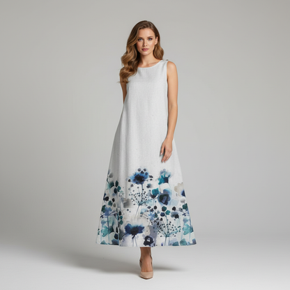 Floral A-Line Midi Dress | Women's Summer Dresses