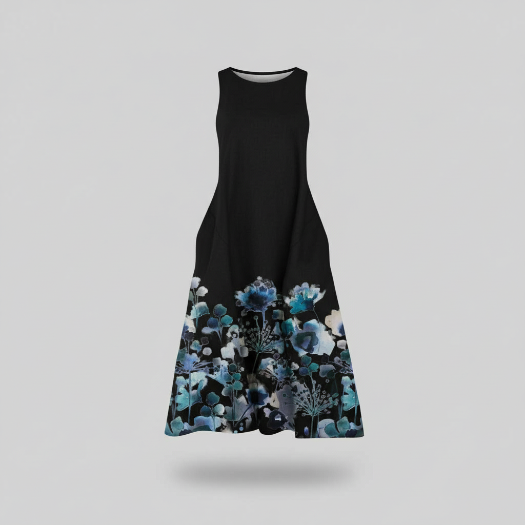 Floral A-Line Midi Dress | Women's Summer Dresses