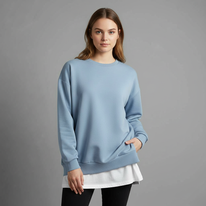 Women's Oversized Sweatshirt | Casual Crew Neck Top