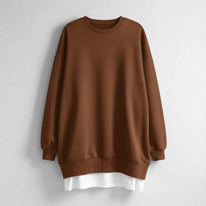 Women's Oversized Sweatshirt | Casual Crew Neck Top