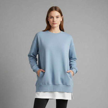 Women's Oversized Sweatshirt | Casual Crew Neck Top