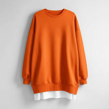 Women's Oversized Sweatshirt | Casual Crew Neck Top