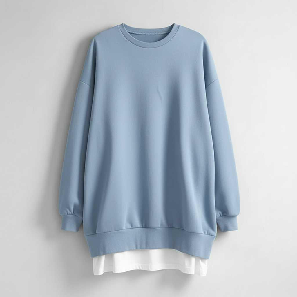 Women's Oversized Sweatshirt | Casual Crew Neck Top
