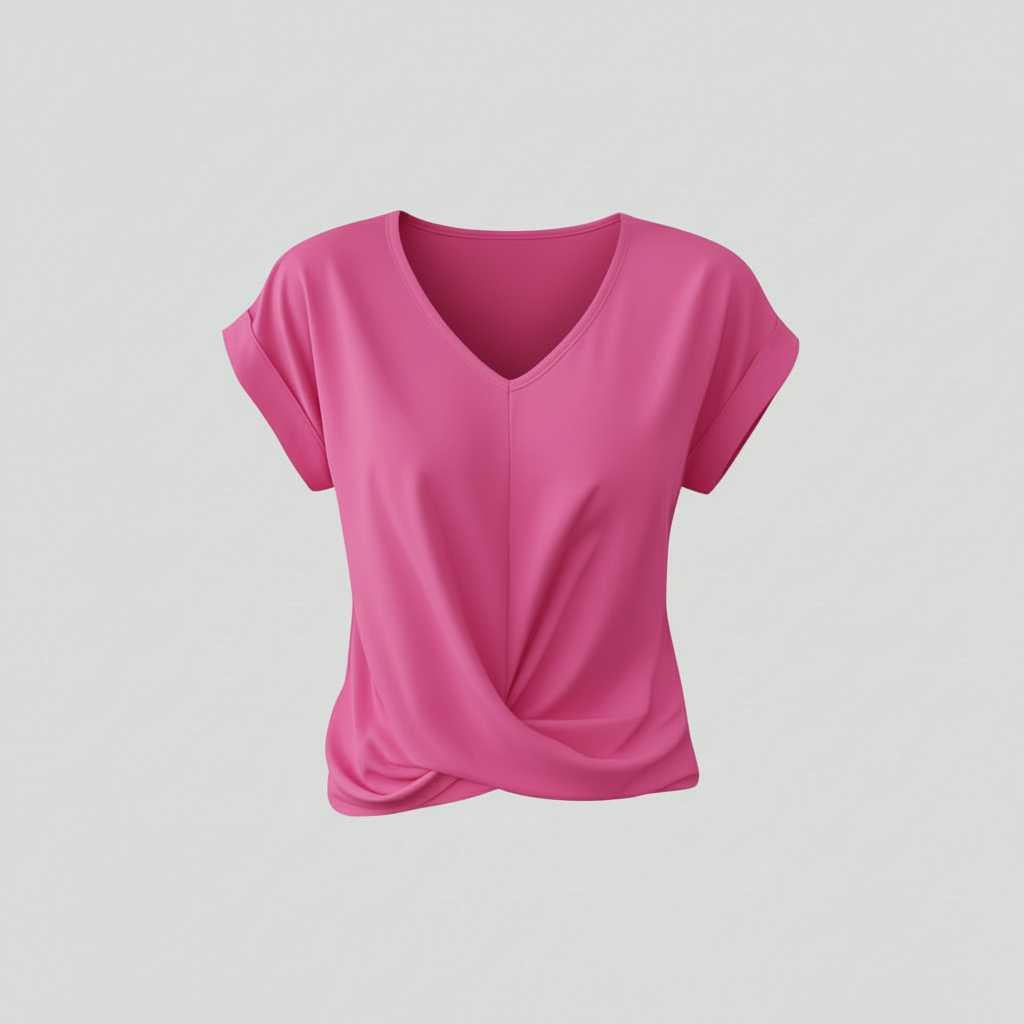 V-Neck Twist Detail Top | Women's Blouse for Summer Casual Wear