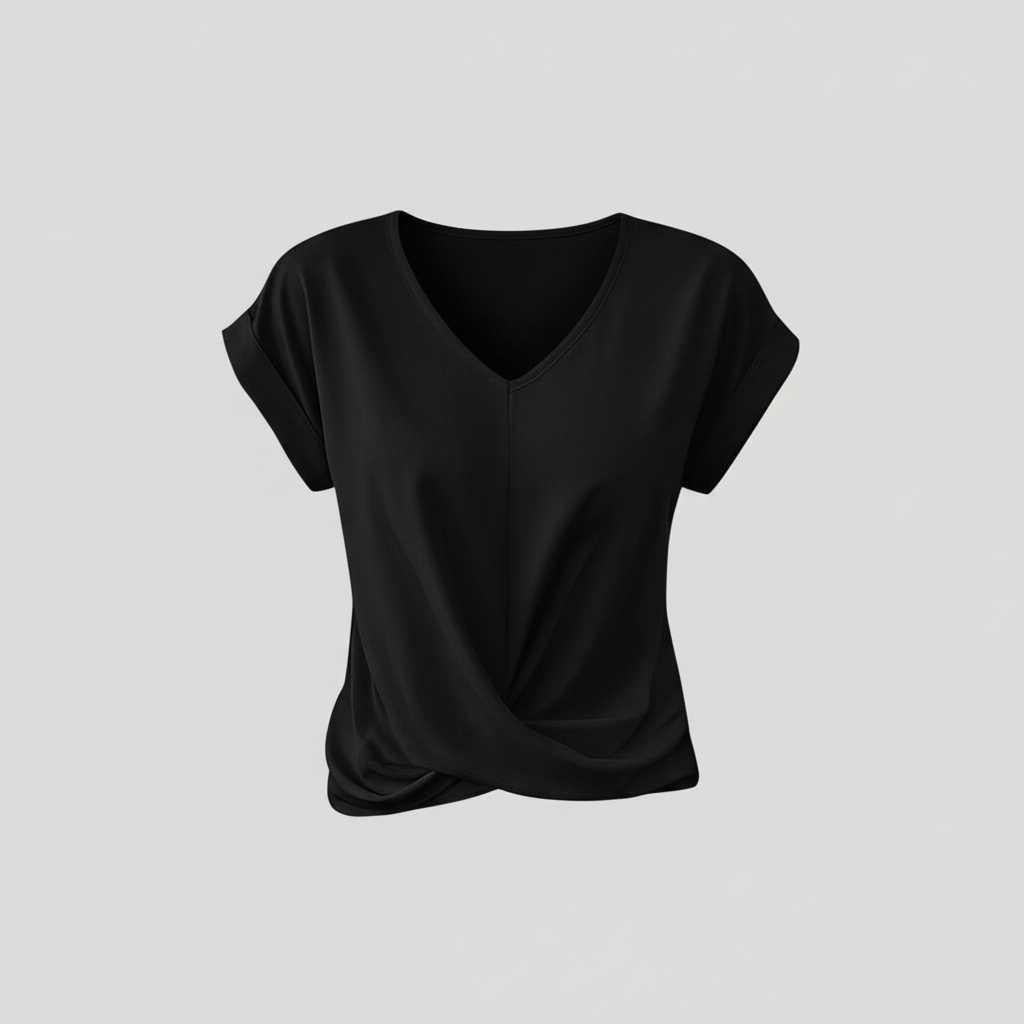 V-Neck Twist Detail Top | Women's Blouse for Summer Casual Wear