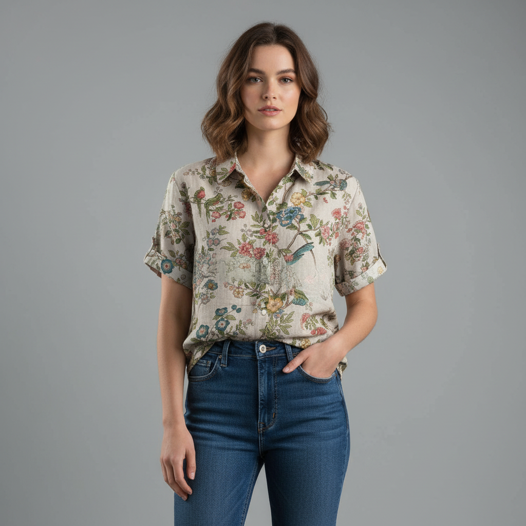 Floral Vintage Blouse | Women's Summer Top