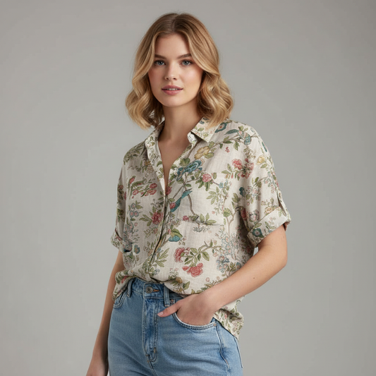 Floral Vintage Blouse | Women's Summer Top