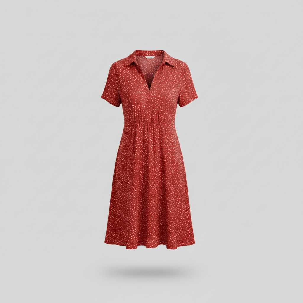 Women's Midi Shirt Dress | Casual Short Sleeve Dresses