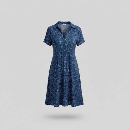 Women's Midi Shirt Dress | Casual Short Sleeve Dresses